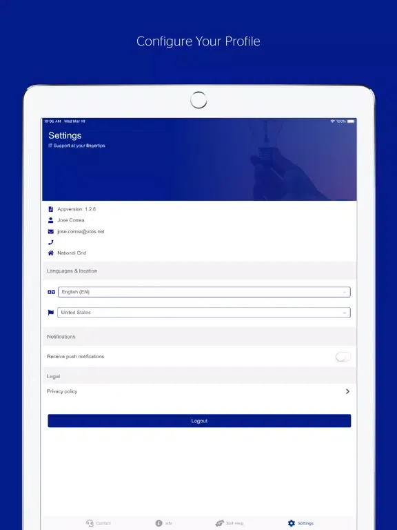 ภาพหน้าจอของ Contact:IT iPad 