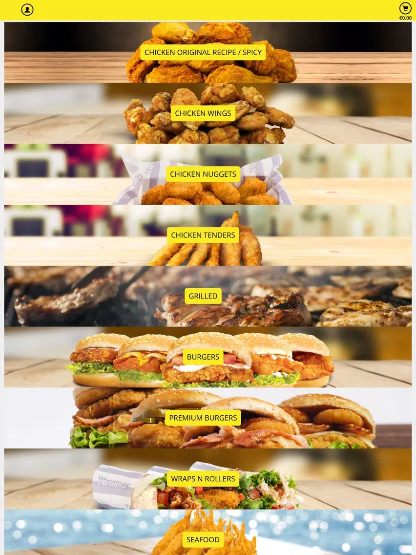 Tangkapan skrin Roosters Chicken Cyprus iPad 