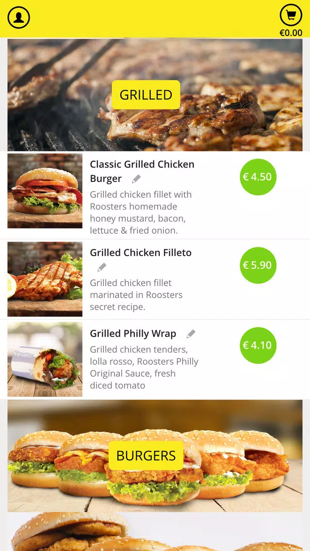 Tangkapan skrin Roosters Chicken Cyprus