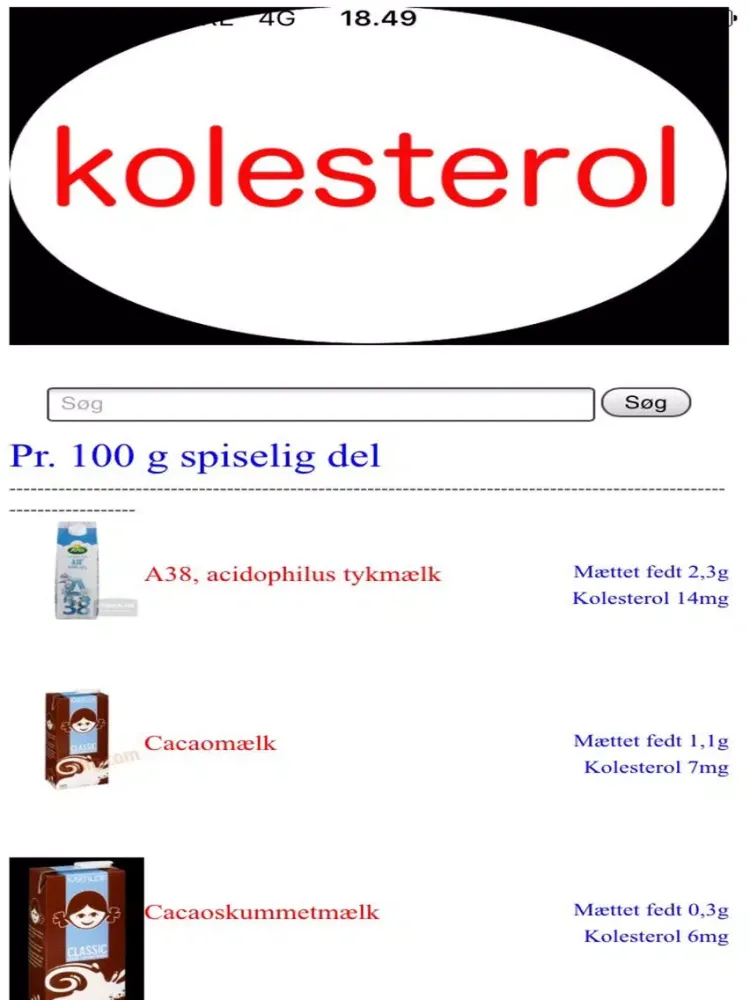 Ảnh chụp màn hình của kolesterol app iPad 