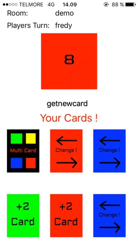 Capturas de tela do Uno color card game