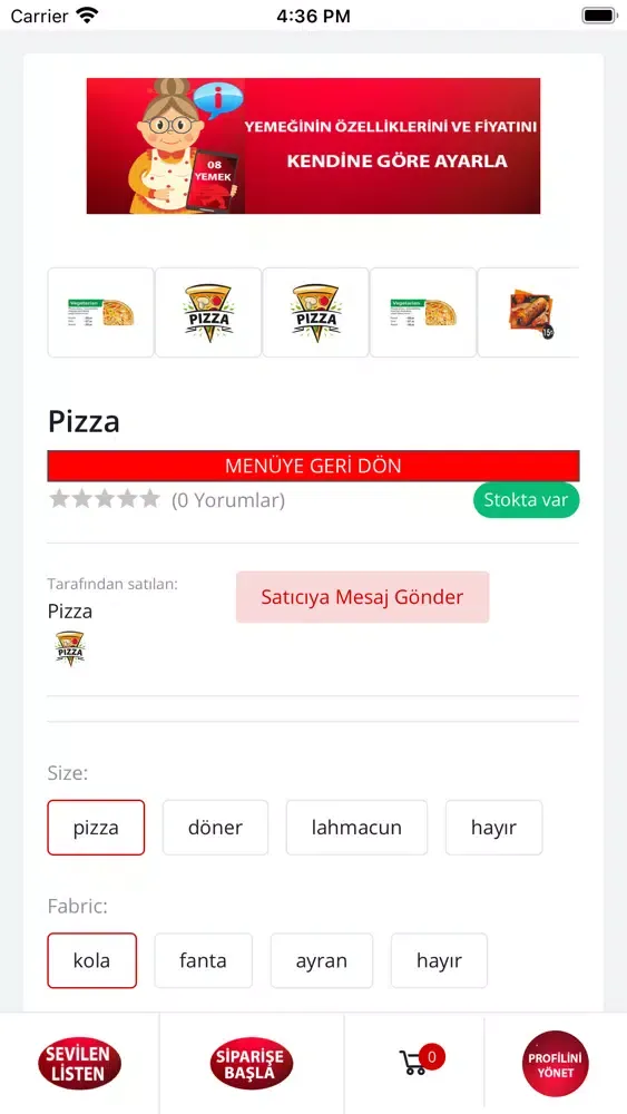 08Yemek - Yemek Siparişi应用截图