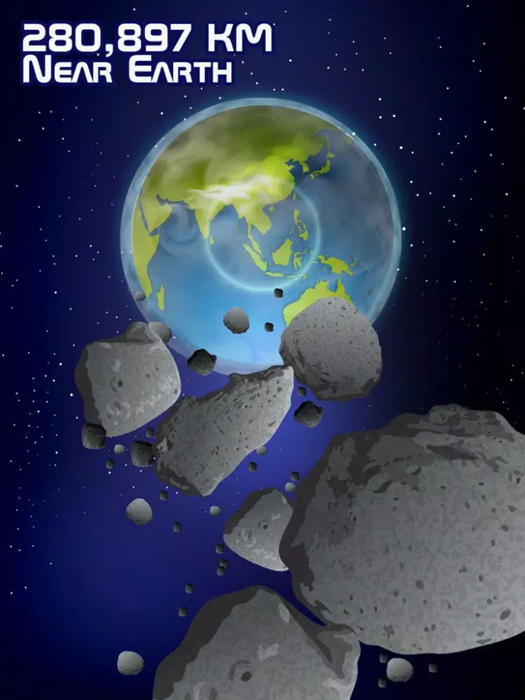 Capturas de tela do 100 Asteroids - Catch the Asteroids before they fall on Earth iPad 