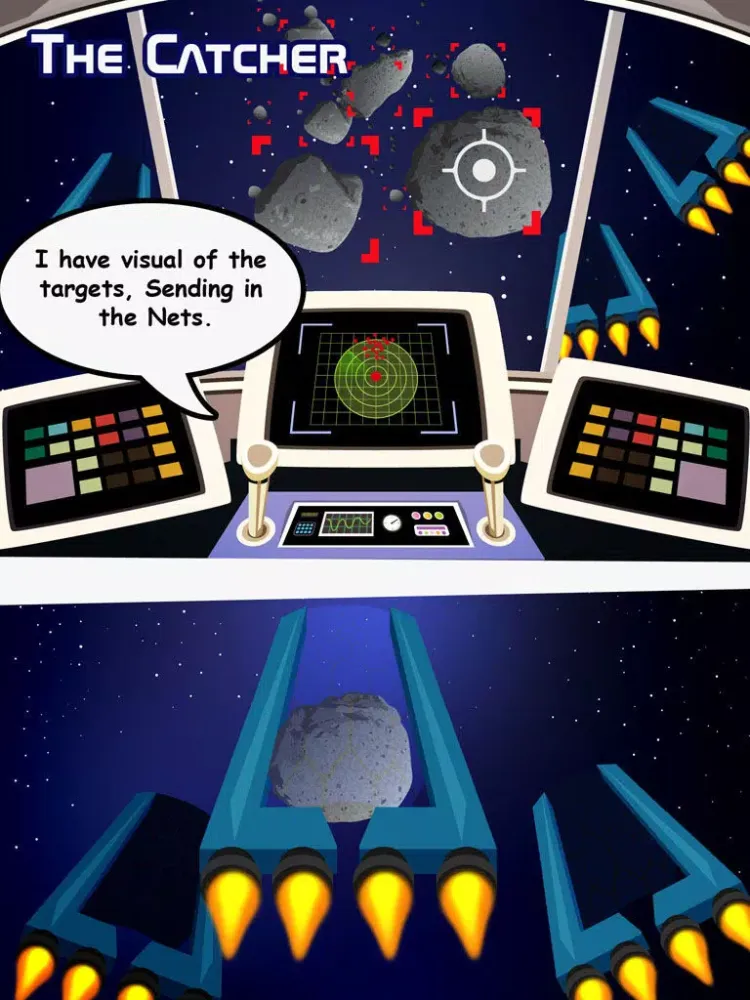 Capturas de tela do 100 Asteroids - Catch the Asteroids before they fall on Earth iPad 
