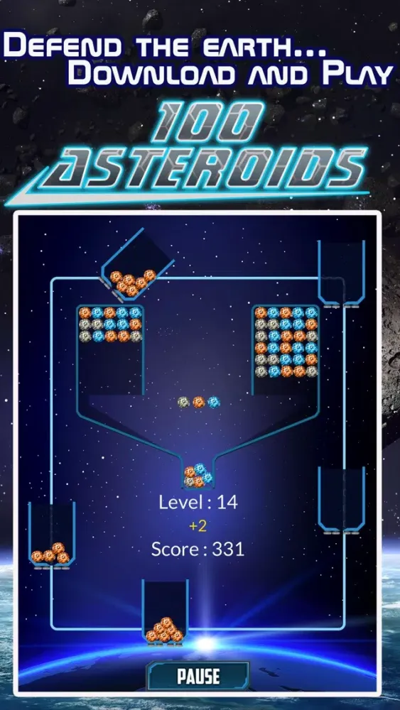 Capturas de tela do 100 Asteroids - Catch the Asteroids before they fall on Earth