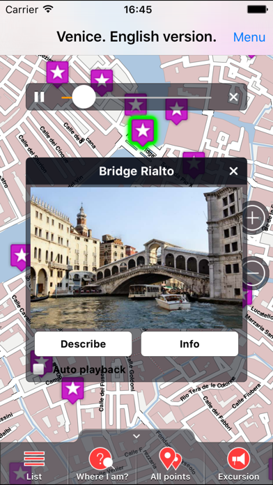 Zrzuty ekranu Venice offline audio guide