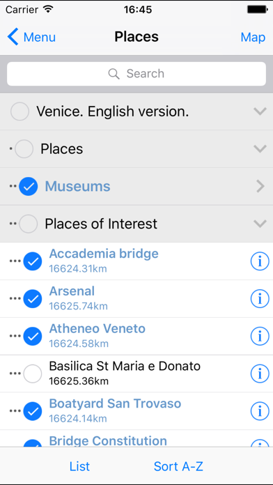 Zrzuty ekranu Venice offline audio guide
