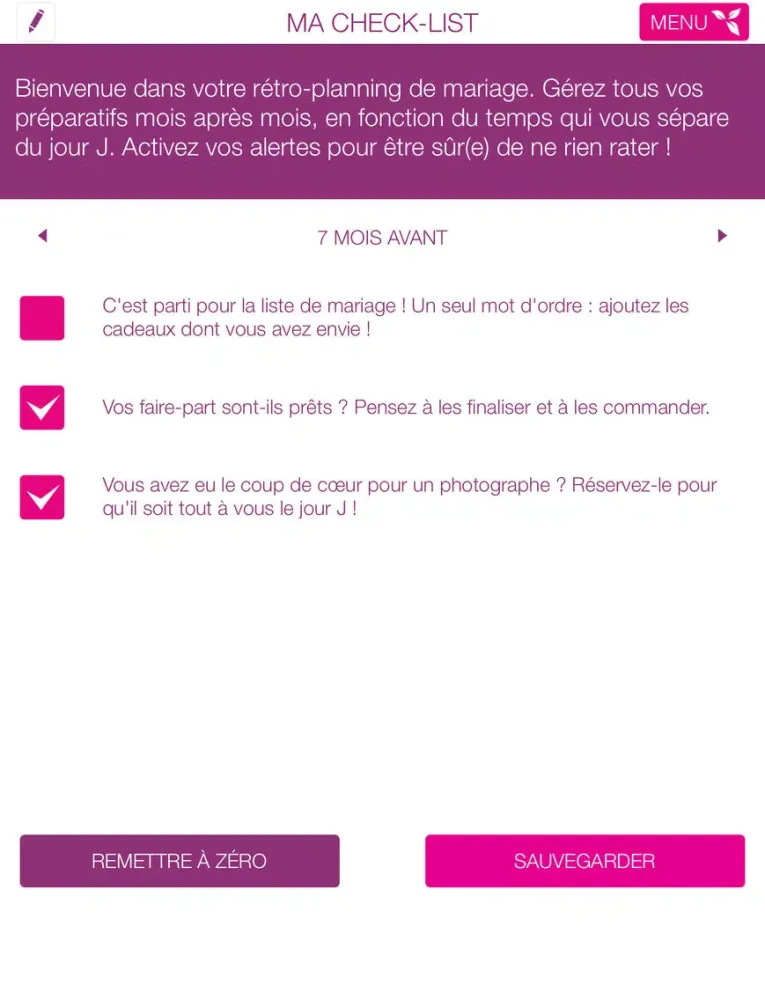 Zrzuty ekranu MilleMercisMariage iPad 