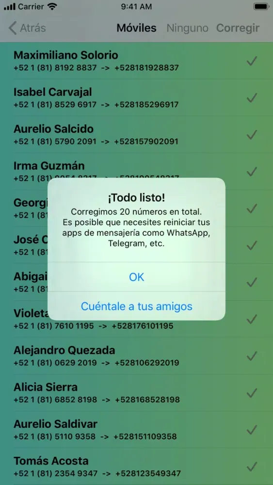 Capturas de pantalla de 10 dígitos