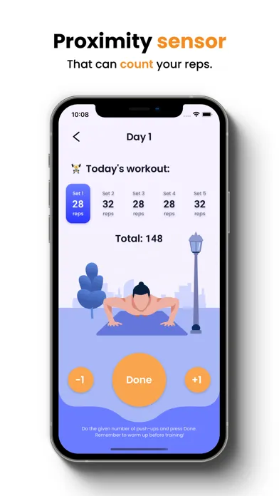 100 Pushups - Increase Reps应用截图