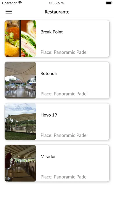 Tangkapan skrin Panoramic padel