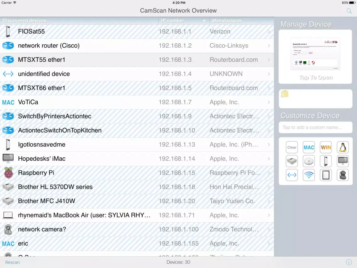 ภาพหน้าจอของ CamScan Lite iPad 