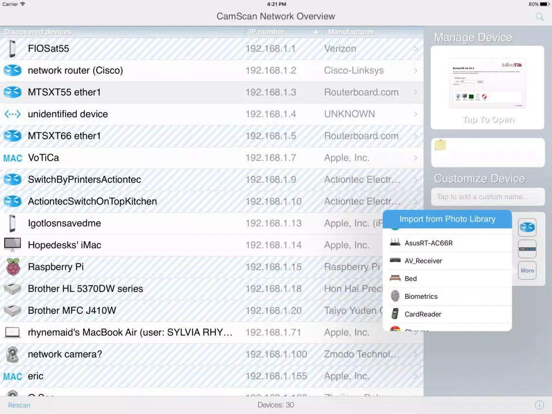 ภาพหน้าจอของ CamScan Lite iPad 