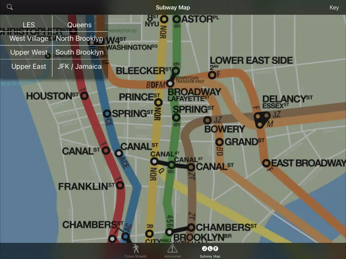 Ảnh chụp màn hình của CrossWalk NYC: cross-street finder & subway map iPad 