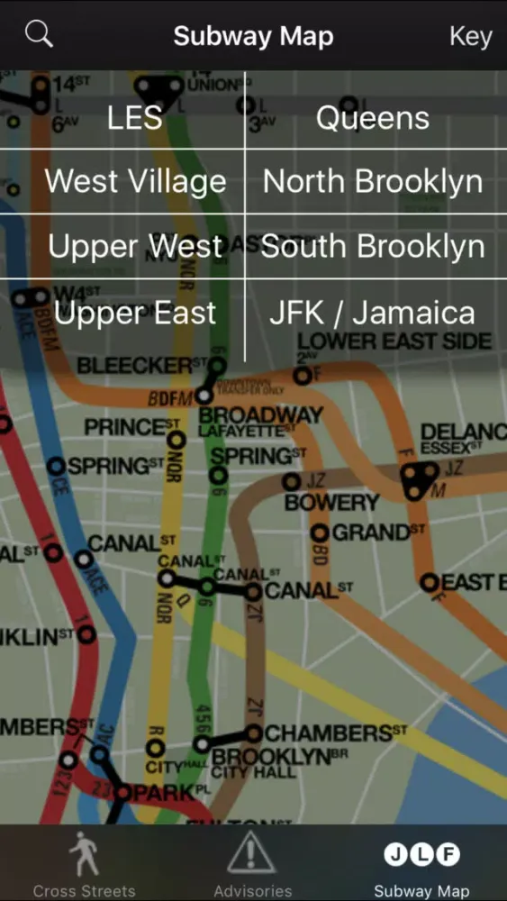 Ảnh chụp màn hình của CrossWalk NYC: cross-street finder & subway map