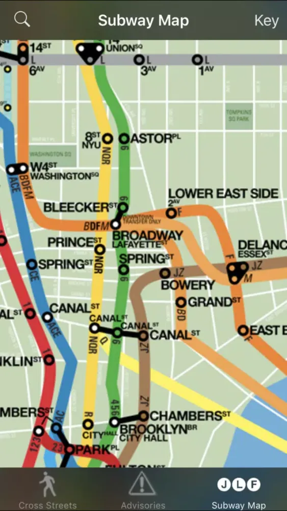 Ảnh chụp màn hình của CrossWalk NYC: cross-street finder & subway map