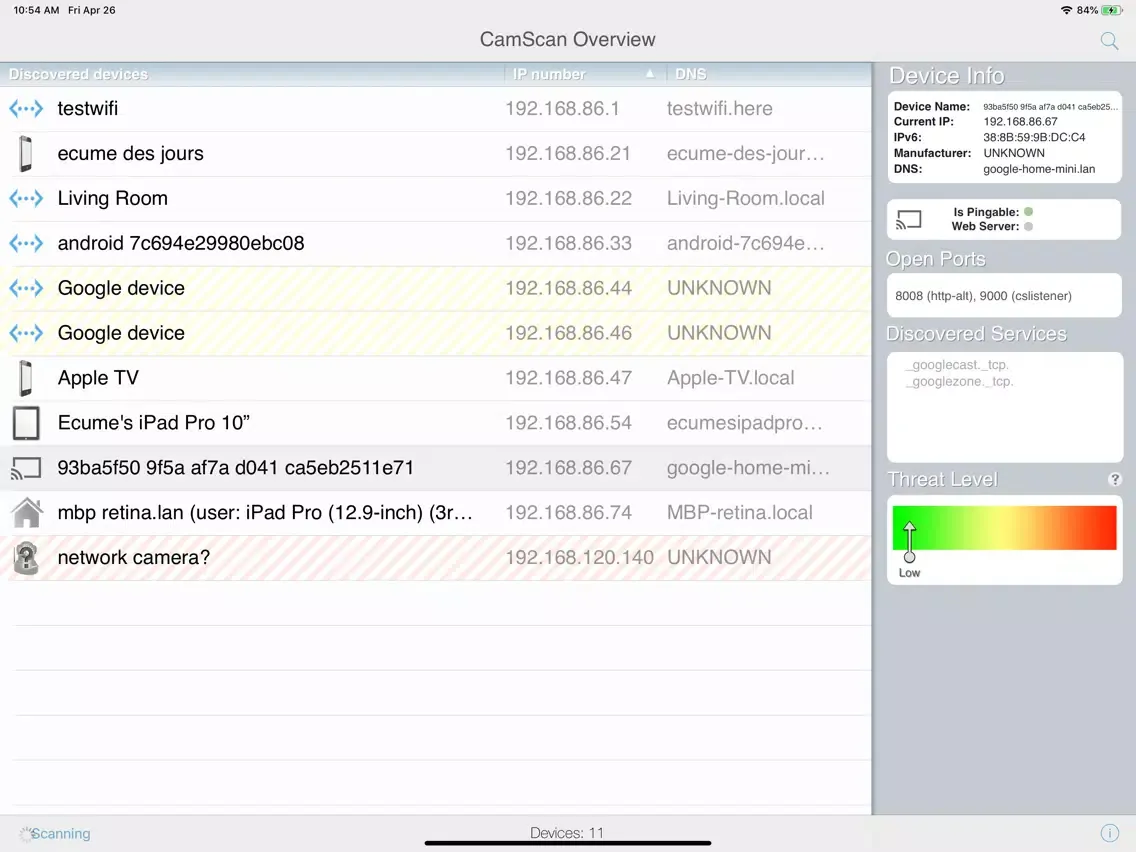 تصاویر Network Camera Scanner iPad 