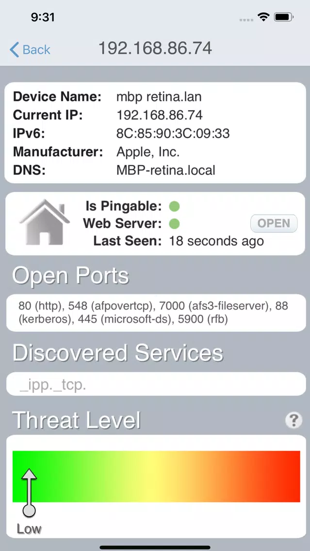 Network Camera Scanner Screenshots