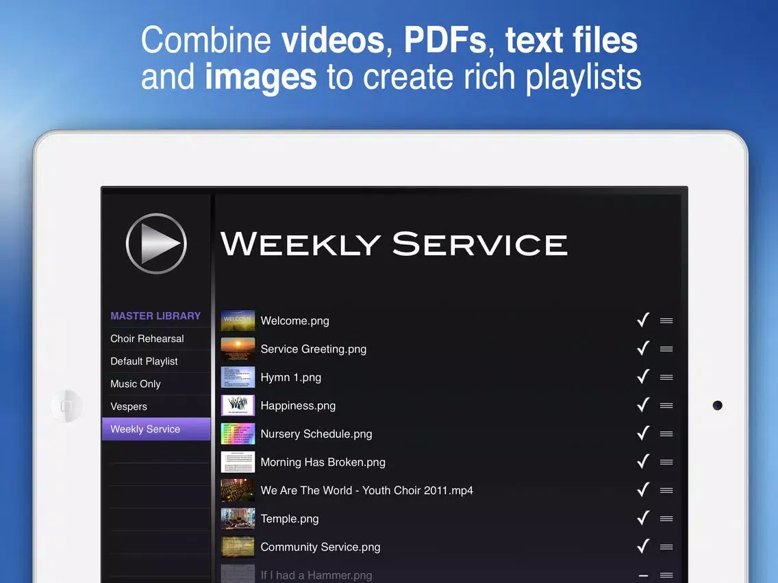 Media Playlist Manager iPad 应用截图
