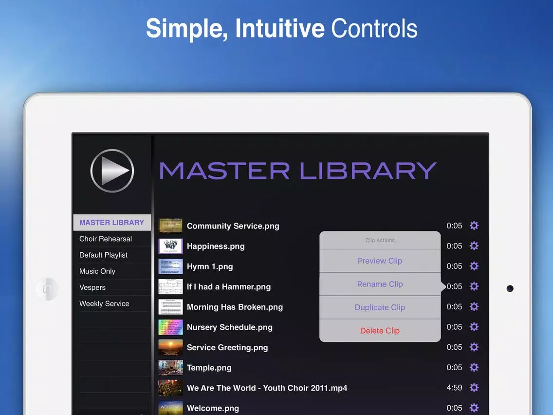Media Playlist Manager iPad 应用截图