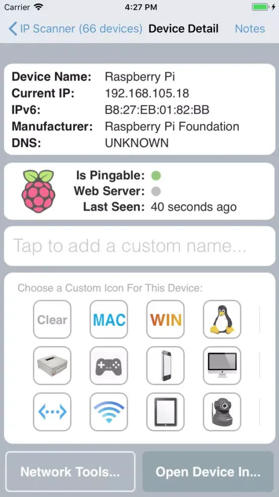 IP Network Scanner 스크린샷