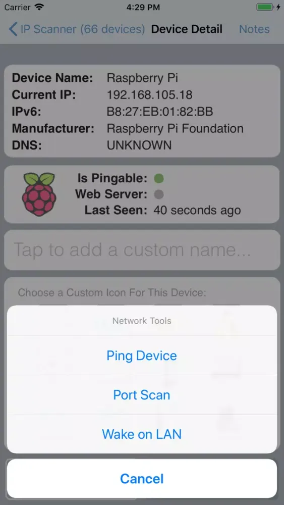 IP Network Scanner 스크린샷