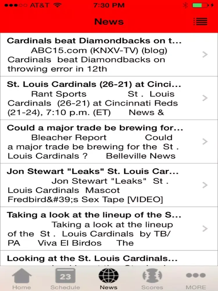 Zrzuty ekranu St Louis Baseball - a Cardinals News App iPad 