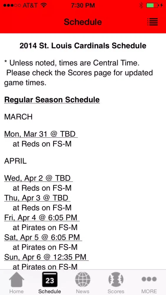 Zrzuty ekranu St Louis Baseball - a Cardinals News App