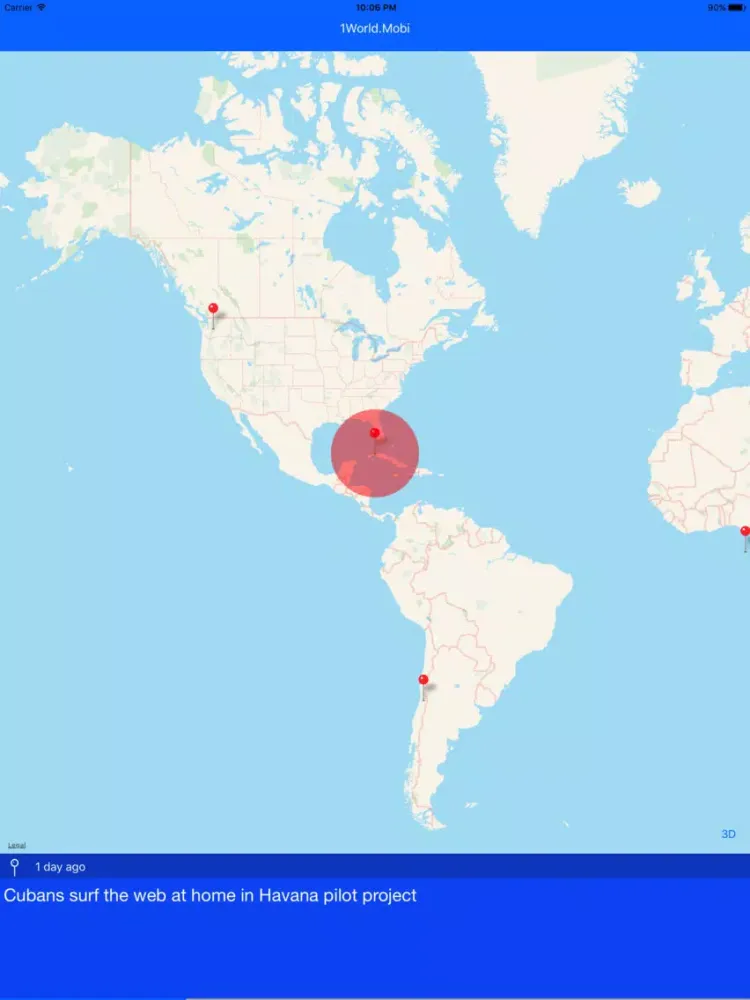 ภาพหน้าจอของ 1World Breaking News iPad 