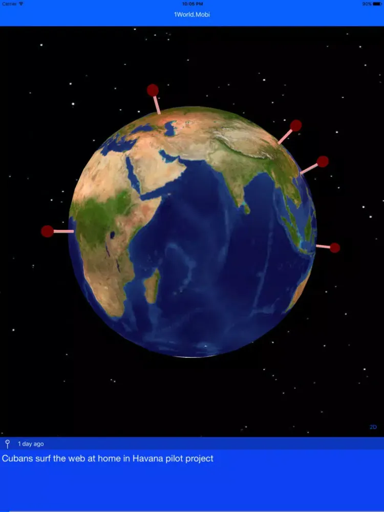ภาพหน้าจอของ 1World Breaking News iPad 