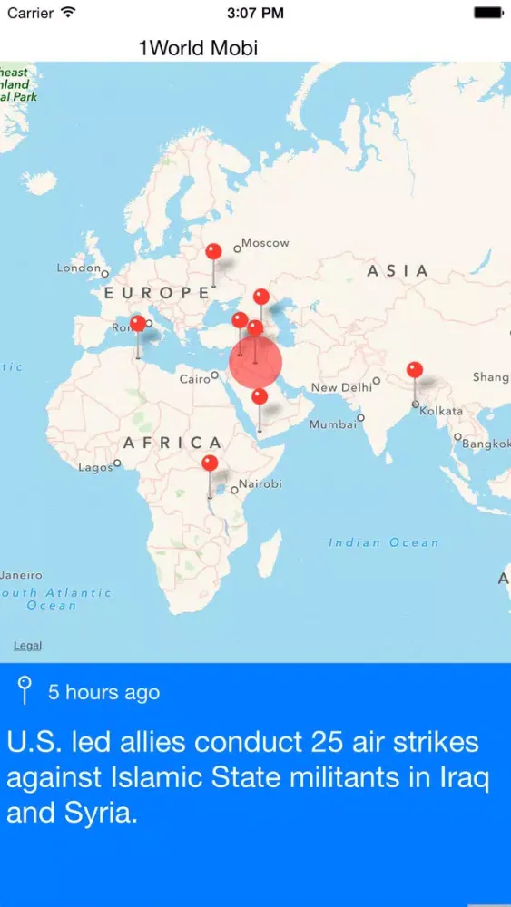 ภาพหน้าจอของ 1World Breaking News