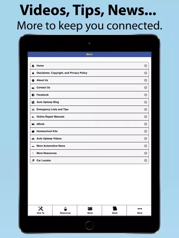 Ảnh chụp màn hình của Auto Upkeep iPad 