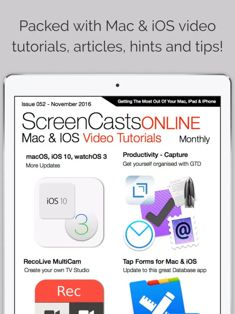 ScreenCastsOnline Magazine iPad  Ekran Görüntüleri