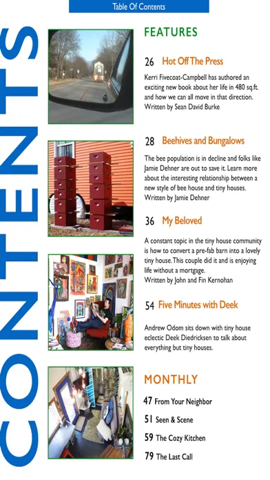Capturas de pantalla de Tiny House Magazine