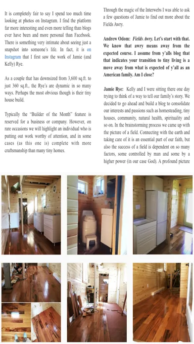 Capturas de pantalla de Tiny House Magazine