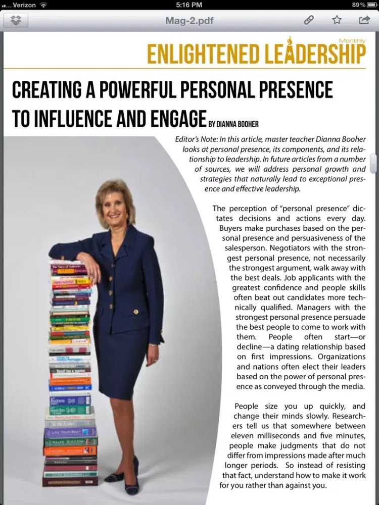 Capturas de tela do ENLIGHTENED LEADERSHIP Magazine iPad 
