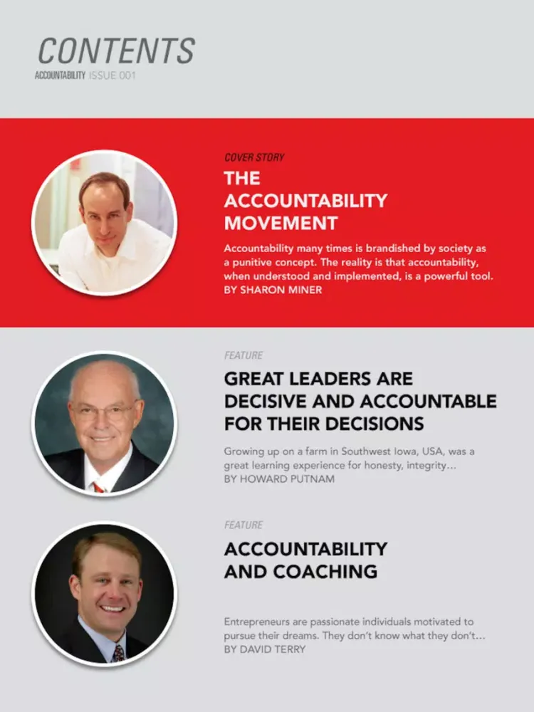 ภาพหน้าจอของ Accountability Magazine iPad 