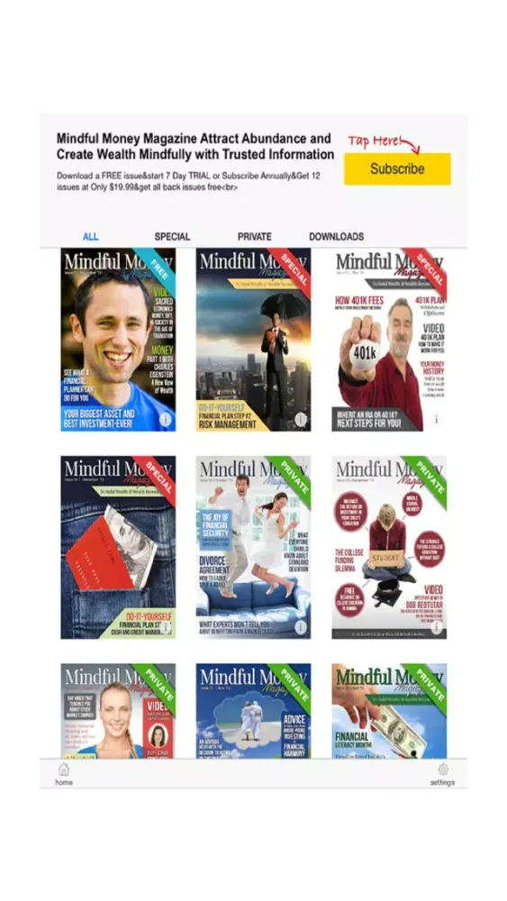Captures d'écran de Mindful Money Magazine
