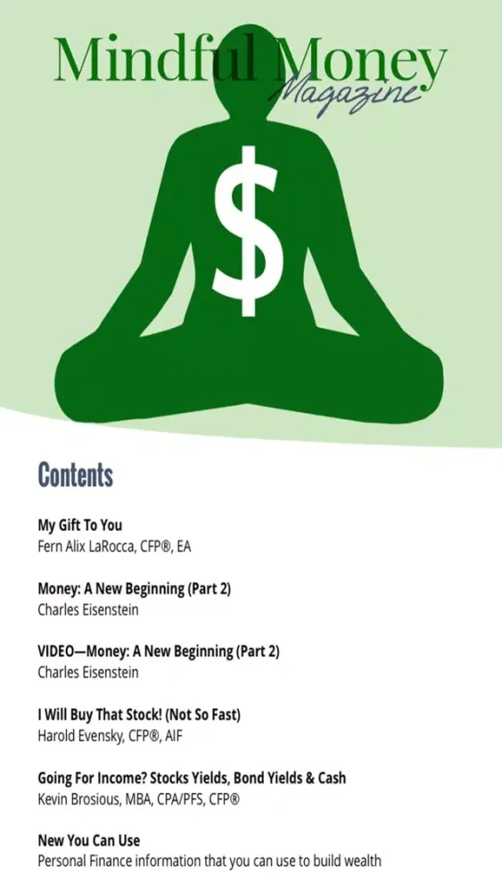 Captures d'écran de Mindful Money Magazine