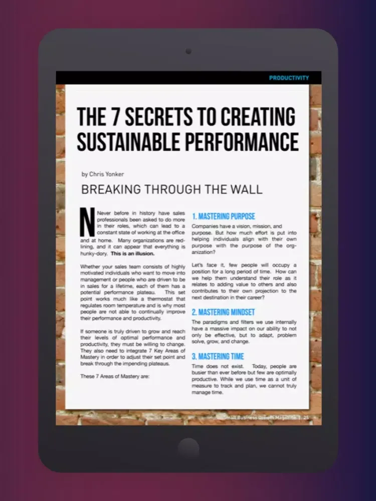 Small Business Growth Mag iPad  स्क्रीनशॉट