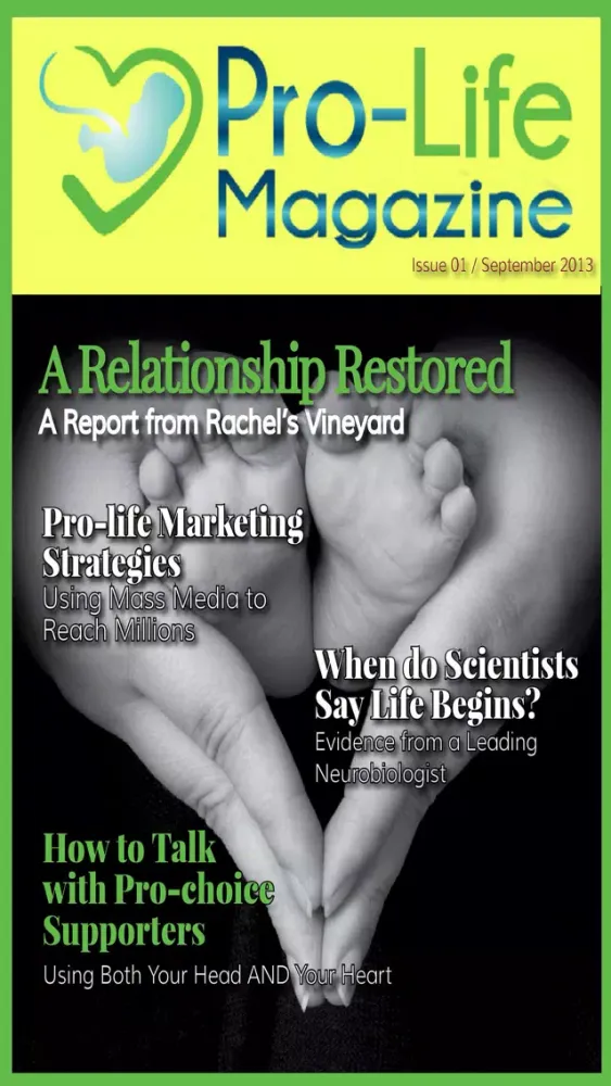 Captures d'écran de Pro Life Magazine
