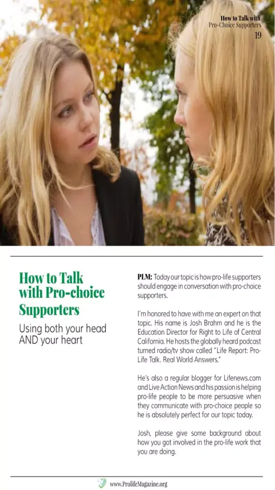 Captures d'écran de Pro Life Magazine