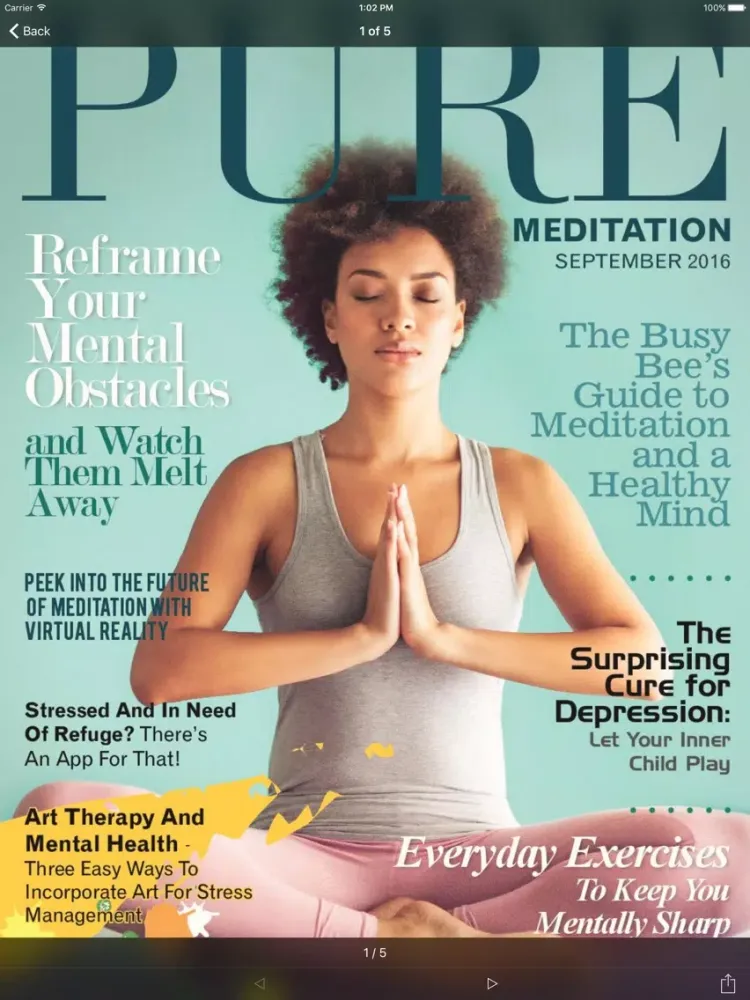 Pure Meditation Magazine iPad 应用截图