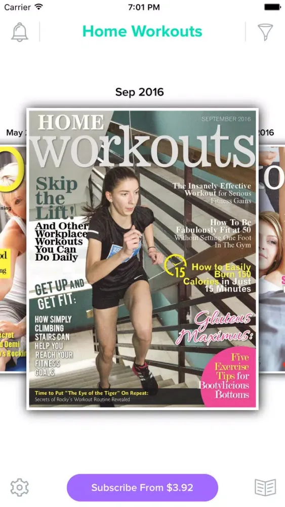 Tangkapan skrin Home Workouts Magazine
