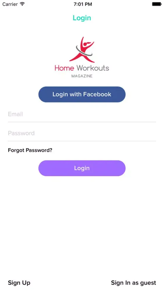 Tangkapan skrin Home Workouts Magazine