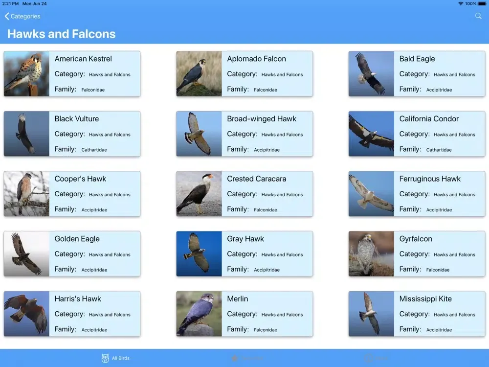Скриншоты Full Birds Encyclopedia iPad 