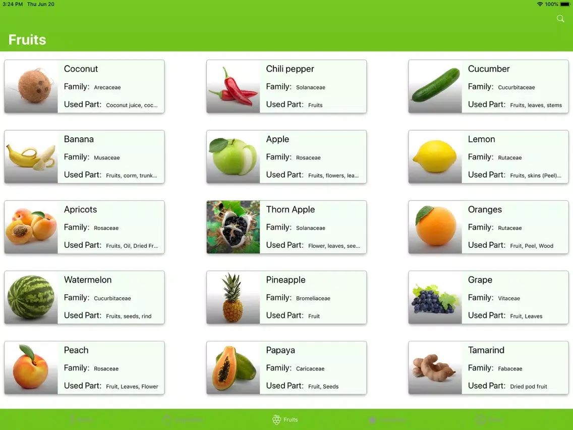 Herbs & Fruits iPad  Screenshots