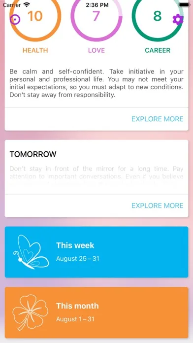 Captures d'écran de Horoscope Pro 2024