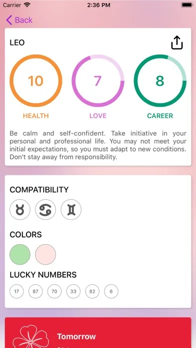 Captures d'écran de Horoscope Pro 2024