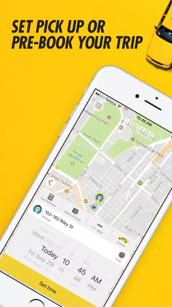 Tangkapan layar Superior Taxi Booking Service